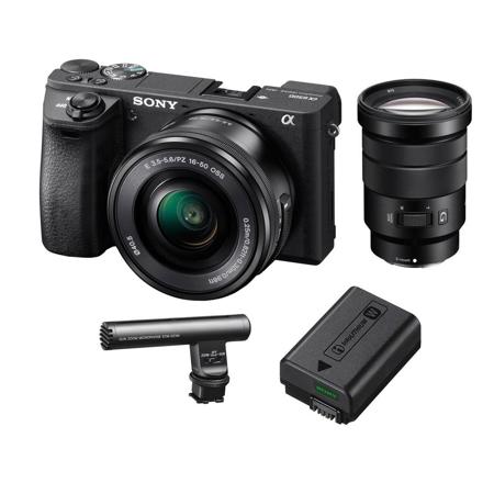 Sony Alpha A6500 Mirrorless Camera with 16-50mm f/3.5-5.6 OSS Lens W/18-105 Lens