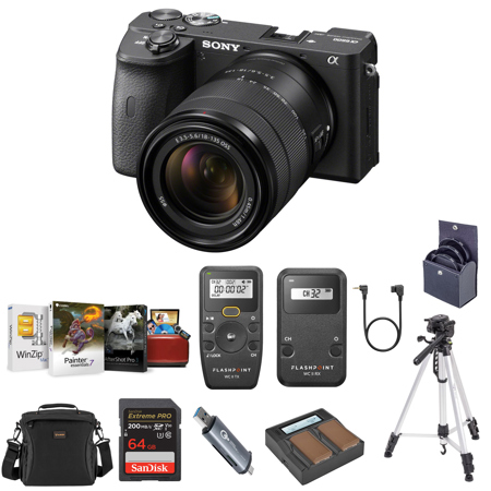 Sony Alpha a6600 Mirrorless Camera with 18-135mm Lens, Bundle with Accessory Kit