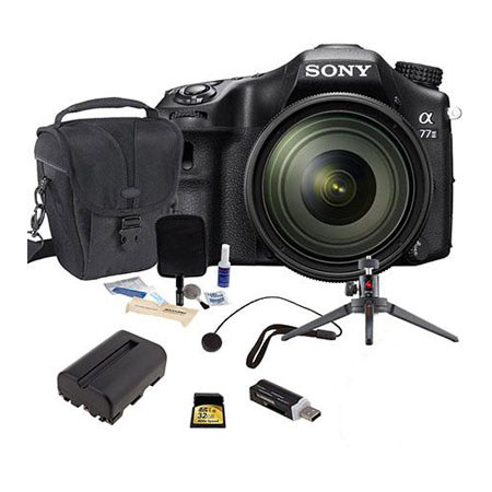 Sony Alpha 77 Mark II DSLR with 16-50mm DT ZM Lens and Premium Kit