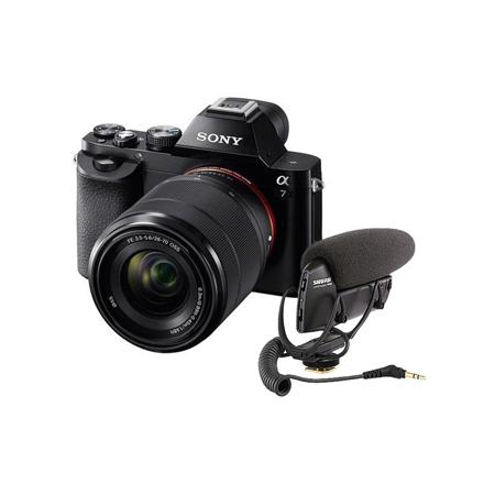 Sony Alpha a7 Mirrorless Digital Camera with Lens & Shure VP83 LensHopper Mic