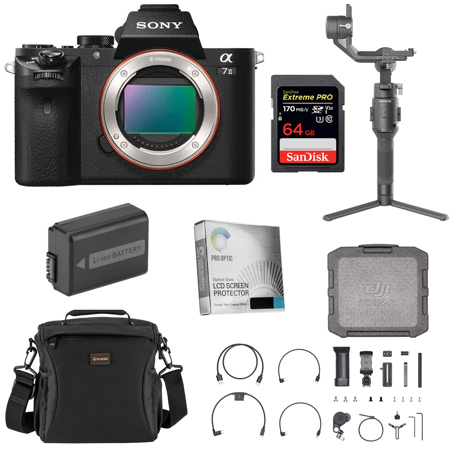 Sony Alpha a7 II Mirrorless Digital Camera with DJI Ronin-SC Combo and Acc.