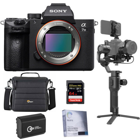 Sony Alpha a7 III 24MP UHD 4K Mirrorless Camera With Gimbal Stabilizer Bundle
