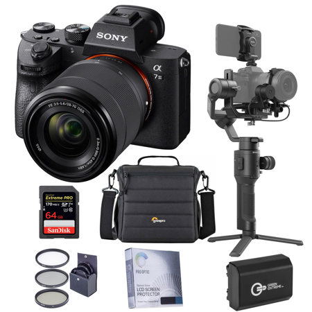 Sony Alpha a7 III 24MP 4K Mirrorless Camera with FE 28-70mm Lens W/Gimbal Bundle