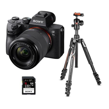 Sony Alpha a7 III 24MP UHD 4K Mirrorless Camera with 28-70mm Lens W/Tripod/Card