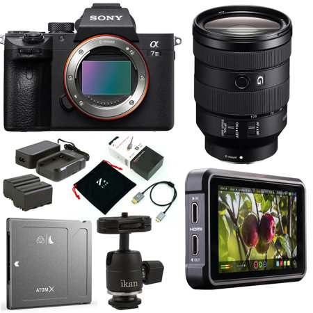 Sony Alpha a7 III 4K Mirrorless Camera W/FE 24-105mm f/4 G Lens W/Atomos Bundle