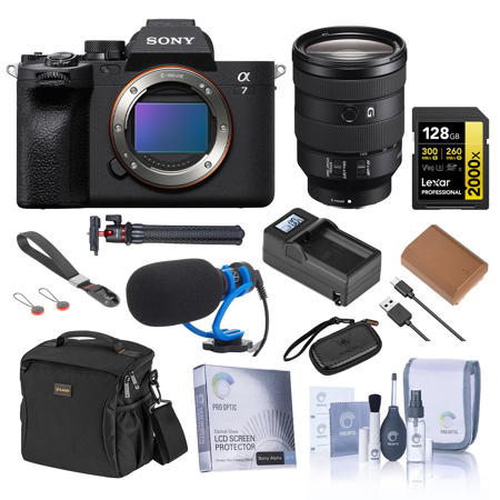 Sony Alpha a7 IV Camera with FE 24-105mm f/4 G OSS Lens, with Accessories Kit