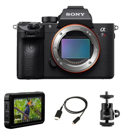 Sony a7R III Mirrorless Camera, Atomos Shinobi, Mini Ball Head, HDMI Cable