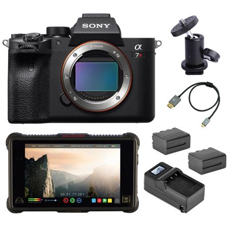 Sony a7R IV Mirrorless Camera w/ Atomos Ninja Inferno Mini Ball Head, HDMI Cable