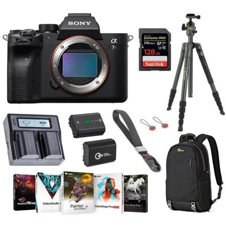 Sony Alpha a7R IV Mirrorless Camera, with Tripod, Case, and Accessories