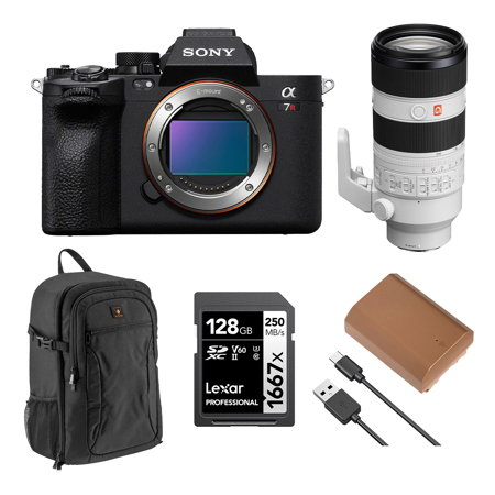 Sony Alpha a7R V Camera with FE 70-200mm f/2.8 GM OSS II G Lens,w/Included Value