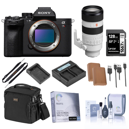 Sony Alpha a7R V Camera w/FE 70-200mm f/2.8 GM OSS II G Lens,w/Accessories Kit
