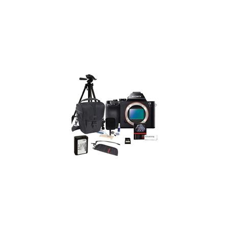 Sony a (alpha) a7R 36.4 MP Digital SLR Camera - Black (Body Only) w/Bundle B