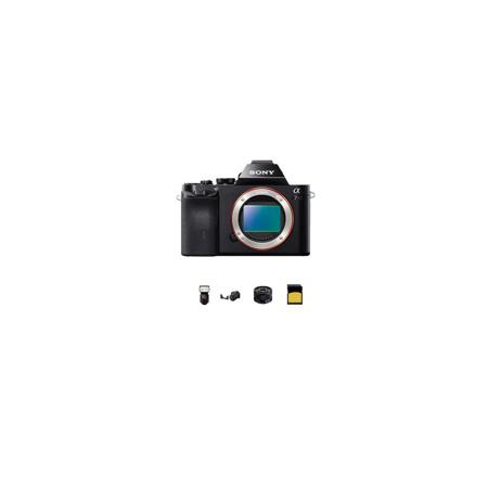 Sony Alpha a7R Camera, Bundle w/Sony Sonnar T* FE 35mm F2.8 ZA Lens & MORE