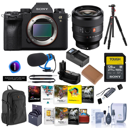 Sony Alpha a9 II Mirrorless Camera w/FE 50mm f/1.4 GM Lens, with Accessories Kit