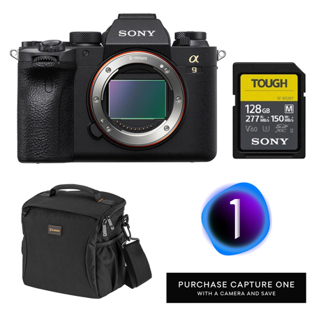 Sony Alpha a9 II Mirrorless Camera, Bundle with 128GB Memory Card, Shoulder Bag and Capture One Pro Prepaid Subscription