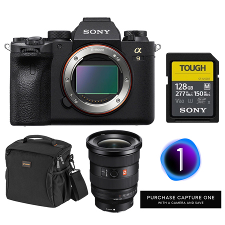 Sony Alpha a9 II Mirrorless Camera with FE 16-35mm f/2.8 GM II G Master Lens, Bundle with 128GB Memory Card, Shoulder Bag and Capture One Pro Subscription