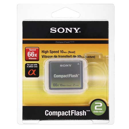 Sony 2 GB Compact Flash Card with 66X Speed Rating for the Alpha Digital