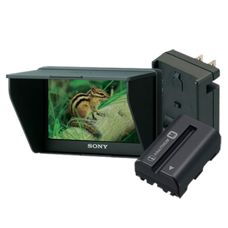 Sony CLM-V55, NPFM500H Battery + BCTRM Charger Bundle