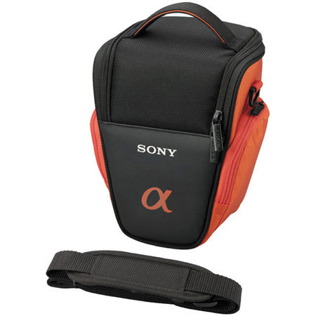 Sony LCS-AMA/D Soft Premium Carrying Case, Black/Red