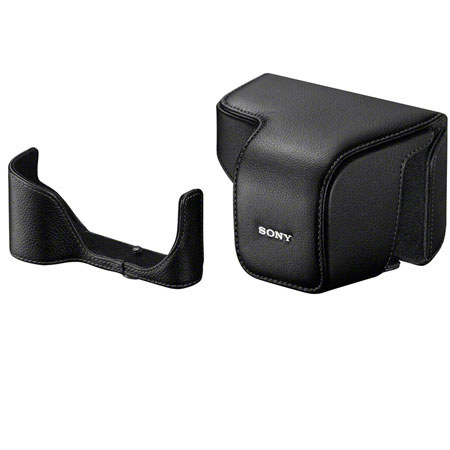 Sony LCS-ELC6 Just-Fit Leather Body Case and Lens Jacket for Nex-6 - Black