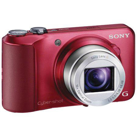 Sony Cyber-shot DSC-H90 Digital Camera, Red Bundle 16GB