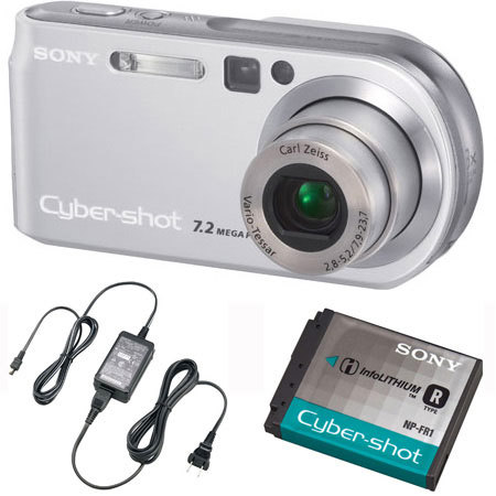 Sony DSC-P200 Cyber-Shot Digital Camera Kit, 7.2 Megapixel, 6x Digital Zoom, Carl Zeiss Vario Tessar 3x Optical Zoom Lens, 2.0" LCD Screen, Color Silver