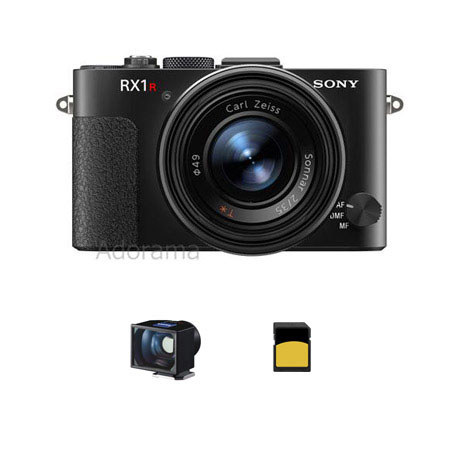 Sony DSC-RX1R Camera, Black, Bundle w/Sony Optical Viewfinder & 32GB Memory Card