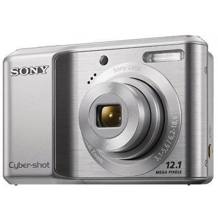 Sony Cyber-Shot DSC-S2100 Camera Kit, 4GB SD, Silver