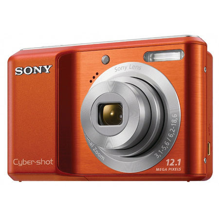 Sony Cyber-Shot DSC-S2100 Camera Kit, 4GB SD, Orange