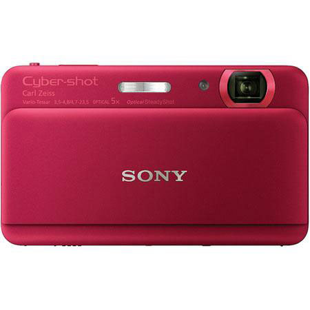 Sony Cyber-Shot DSC-TX55 Digital Camera, Red -BUNDLE- w/8GB, Case & Tabletop Tri