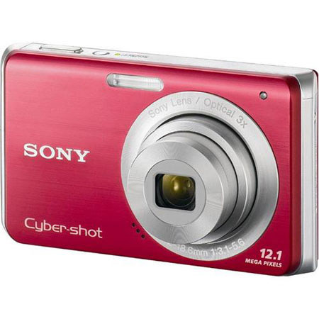Sony Cyber-Shot DSC-W190R 12.1MP Digital Camera, Red