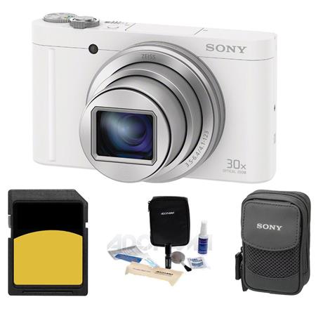 Sony Cyber-shot DSC-WX500 Digital Camera, White W/ Free Accessory