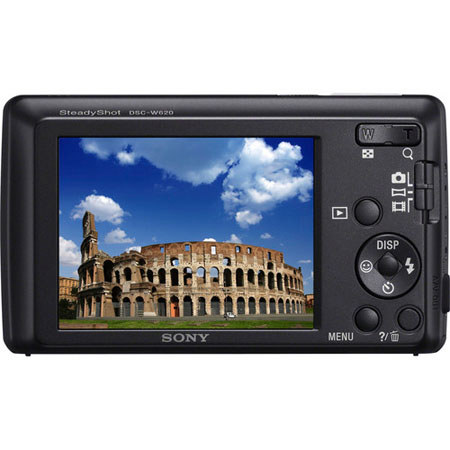 Sony Cyber-Shot DSC-W620 Digital Camera, Black