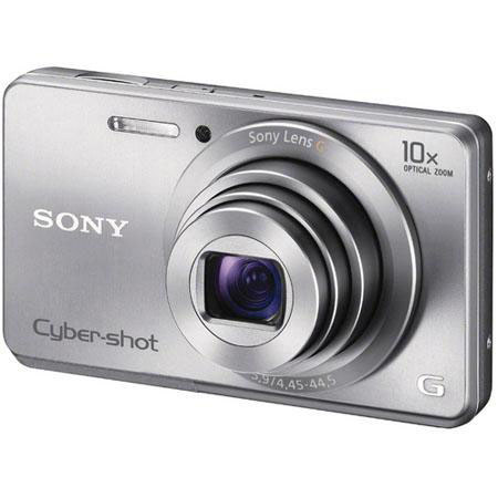 Sony Cyber-shot DSC-W690 Digital Camera, Silver - Bundle - with 8GB SD
