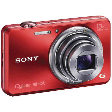 Sony DSC-WX150 Cyber-shot Digital Camera, Red - Bundle - with 8GB SD
