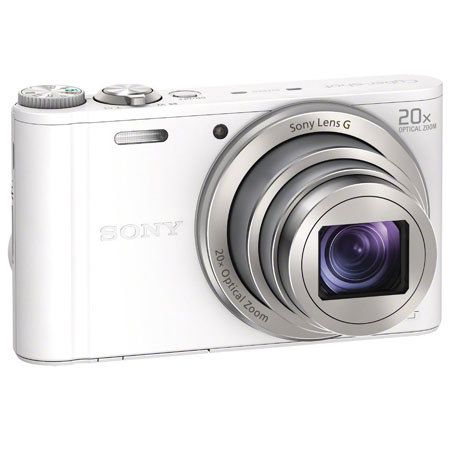 Sony Cyber-Shot DSC-WX300 Digital Camera, White