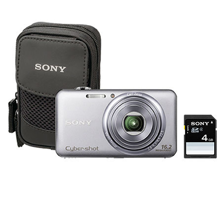 Sony Cyber-shot DSC-WX70 Digital Camera Bundle, Silver