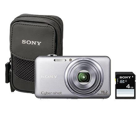 Sony Cyber-shot DSC-WX70 Digital Camera Silver Bundle,w/ Battery