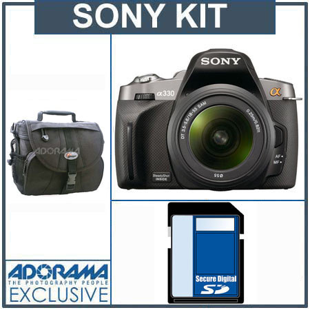 Sony Alpha A330 10.2MP Camera Kit, 8GB Card/18-55mmLens