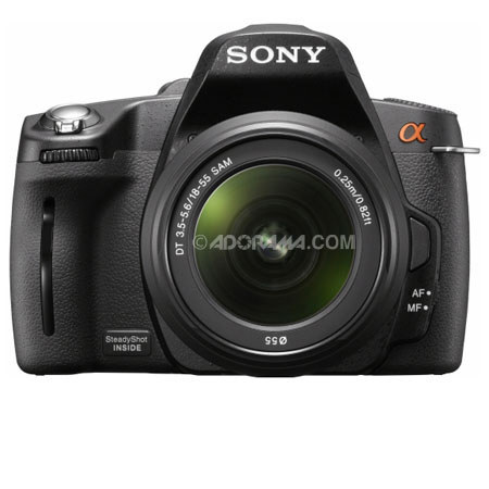 Sony Alpha DSLR A390 Camera w/Sony 18mm-55mm & 75mm-300 Lenses
