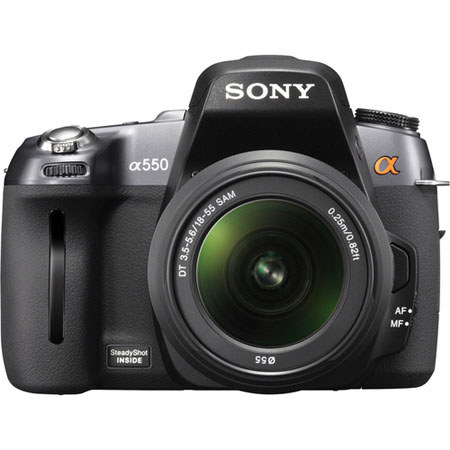Sony A550 DSLR Camera/Lens Kit, 8GB Card/18-55mm Lens