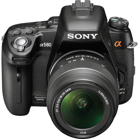 Sony Alpha DSLR A580 Digital Camera with Sony 18-55mm / 75-300mm Lenses