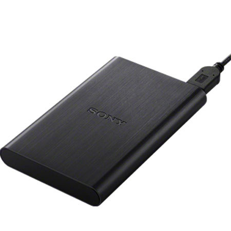 Sony HDE1H/B 1.5TB USB 3.0 External Hard Drive, A/V Link, Black Aluminum