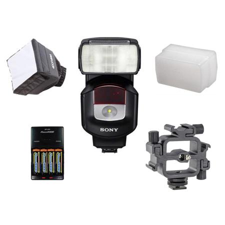 Sony HVL-F43M External Flash for Sony Cameras with Accessory Bundle, GN ...