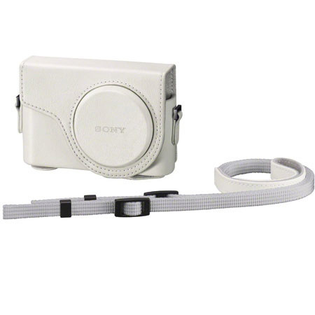 Sony Exclusive Leather-Like Jacket Case for DSC-WX300 Camera, White