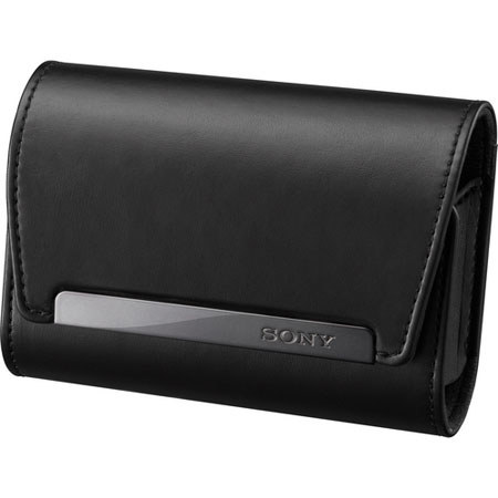 Sony LCS-HH/B Leather Soft Carrying Case with Belt Loop for Select Models, Black