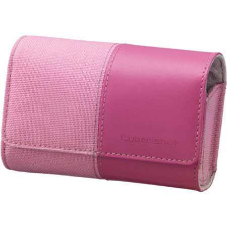 Sony LCS-TWF/P Leather/Canvas Carrying Case for T&W Series Cameras, Pink