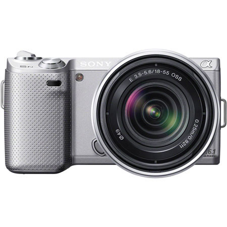 Sony Alpha NEX-5N Camera Kit with 18-55mm Lens, Silver