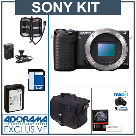 Sony Alpha NEX-5R Camera Body with Accessory Bundle