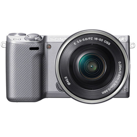 Sony Alpha NEX-5R Digital Camera Kit with Sony SELP-16-50mm Lens - Silver